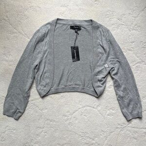 NWT Express Light Gray CROPPED Cardigan, XS